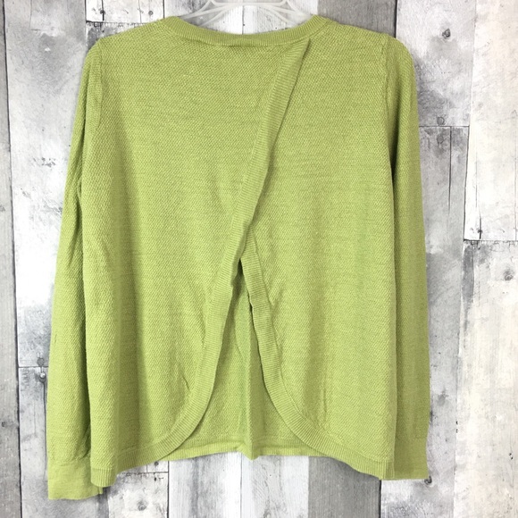 LOFT Open Back Long Sleeve Knit Sweater Medium - Picture 2 of 8